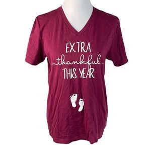 Bella Canvas Extra Thankful This Year T Shirt Auburn Size Medium
